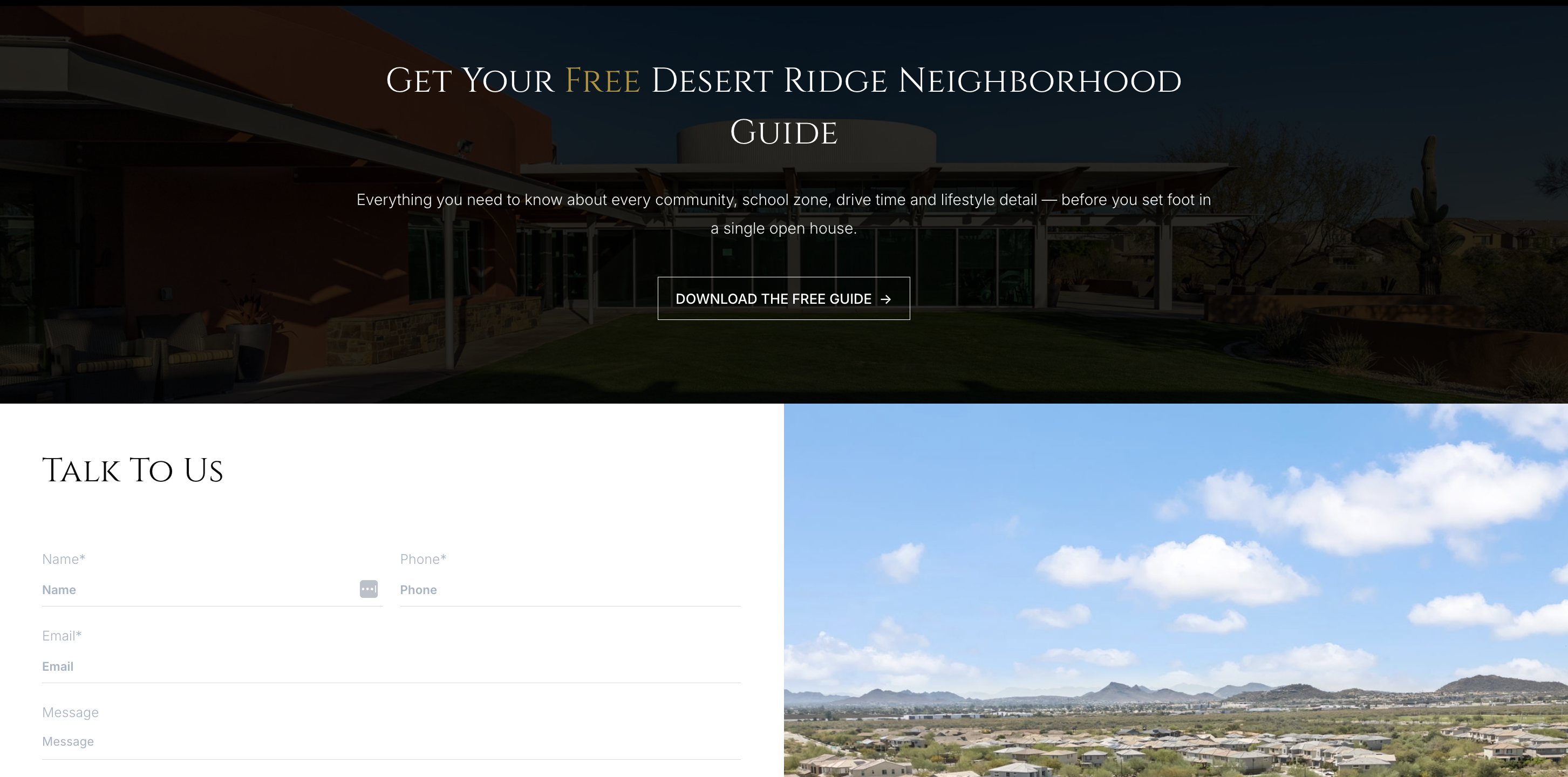 Homepage primary call to action