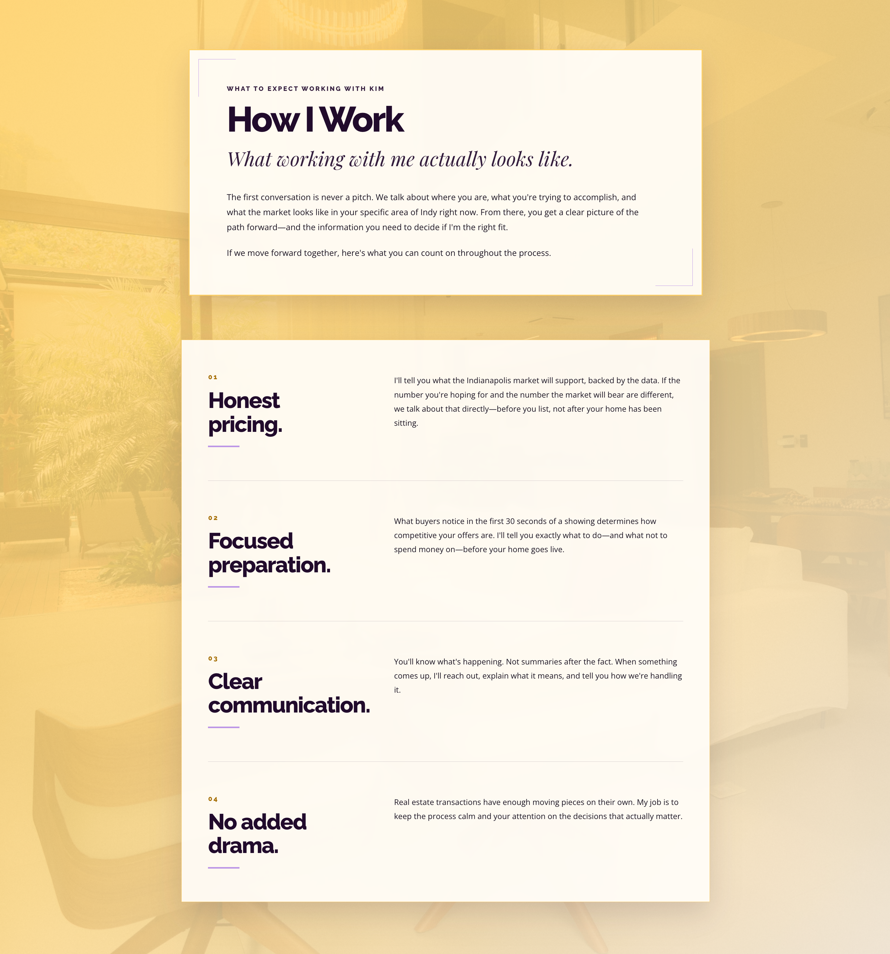 Agent story and working approach