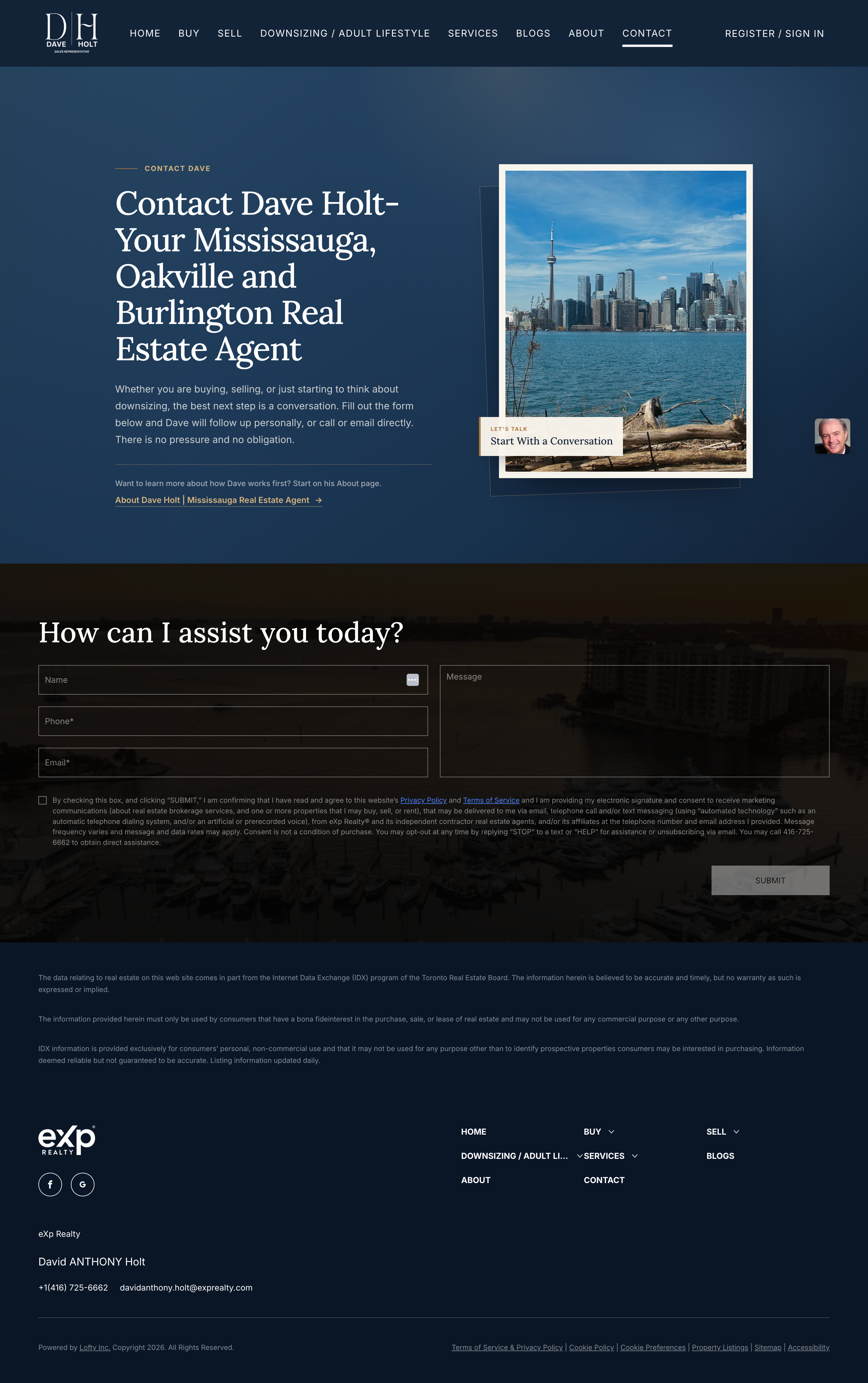 Complete contact page and form