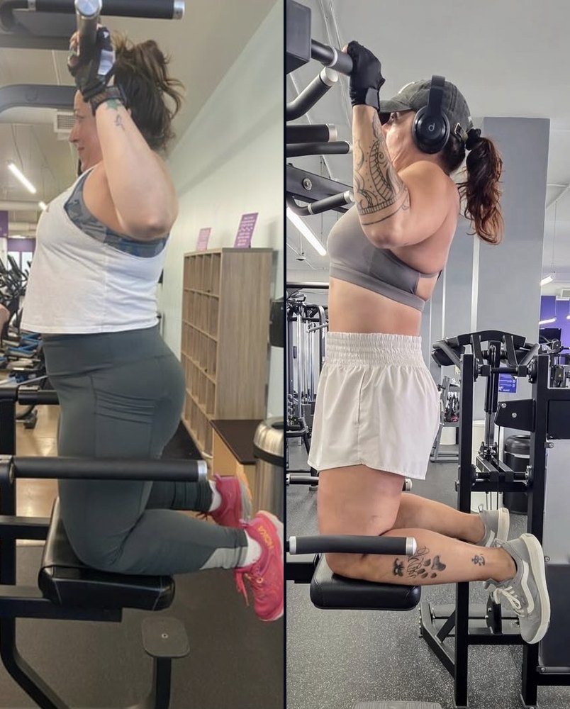Before and after photos of Stephanie