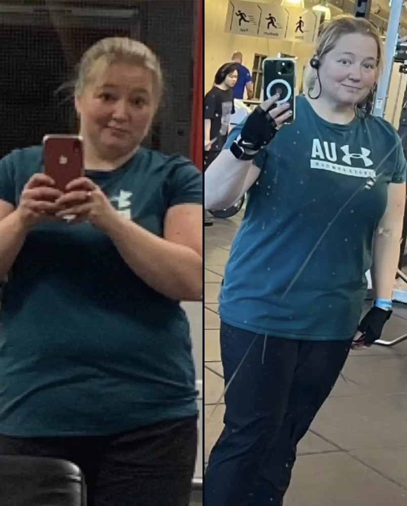 Before and after photos of Ashley