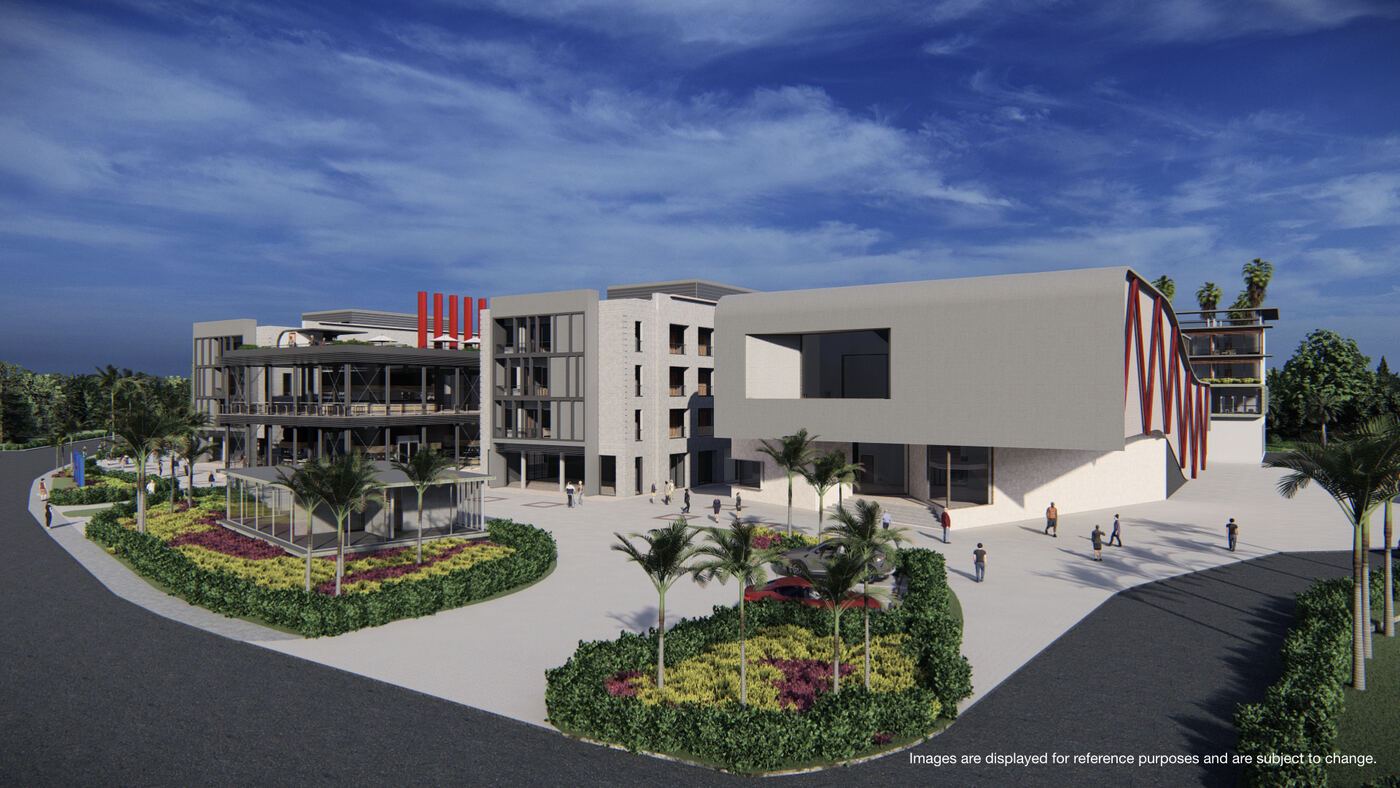 Plaza comercial de Oceana con acentos arquitectónicos