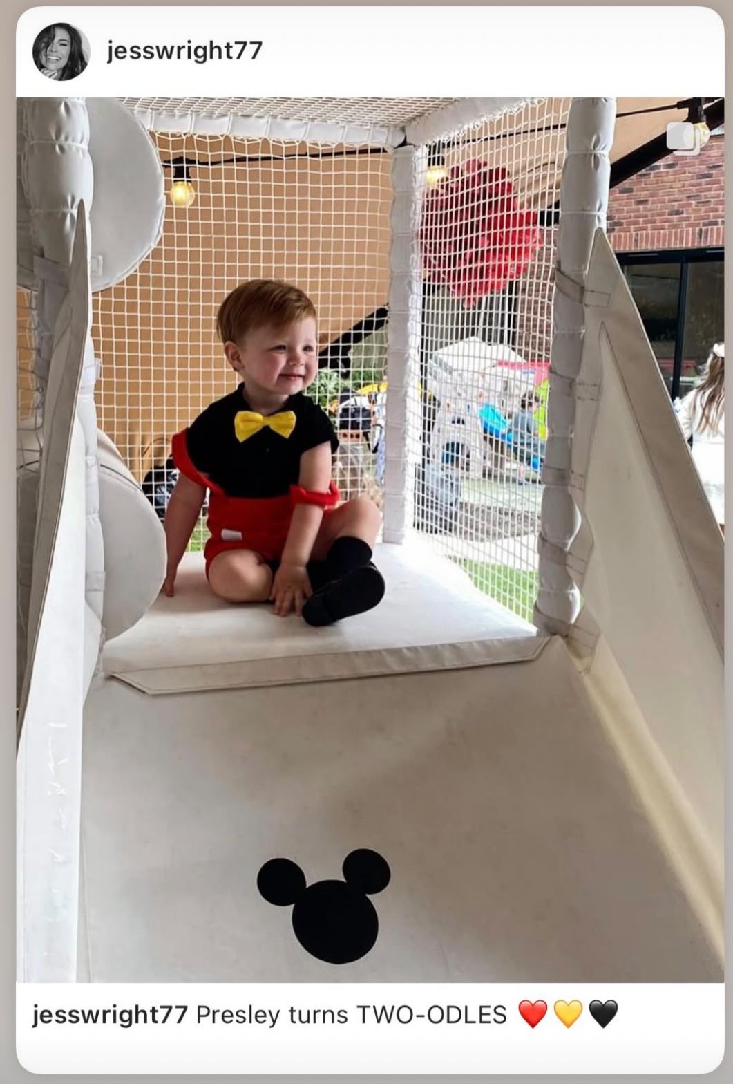 Jess Wright's son Presley's birthday setup by The Toddler Town Co