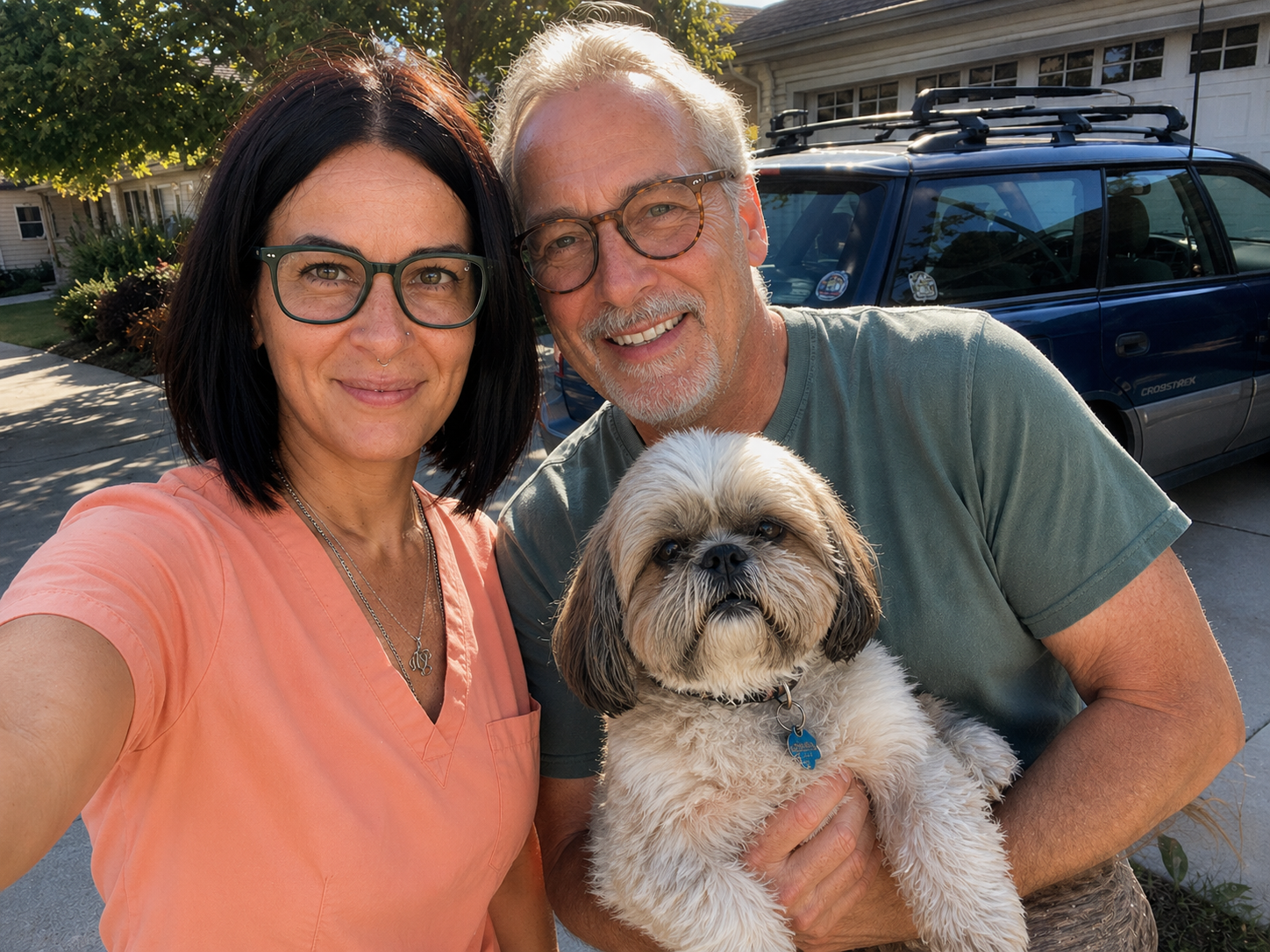 Pet parent with Shih Tzu