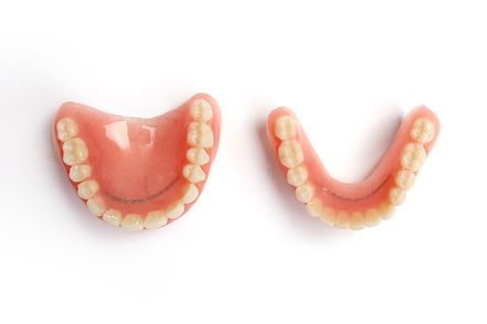 A bird's-eye view of a set of dentures