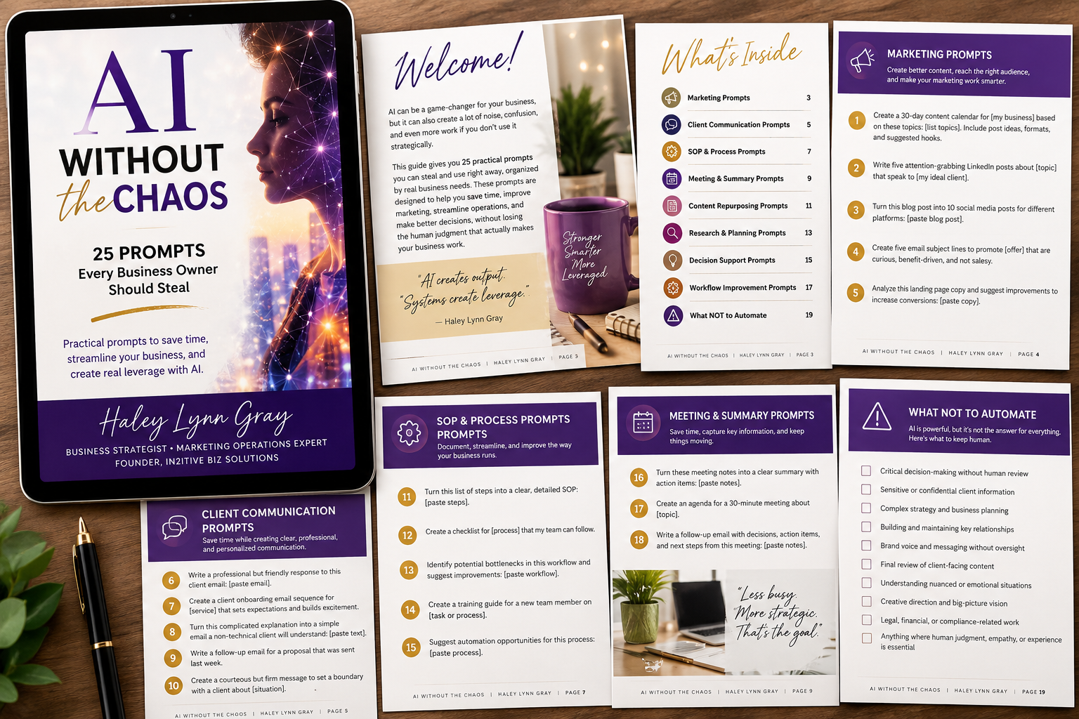 AI Without the Chaos guide by Haley Lynn Gray