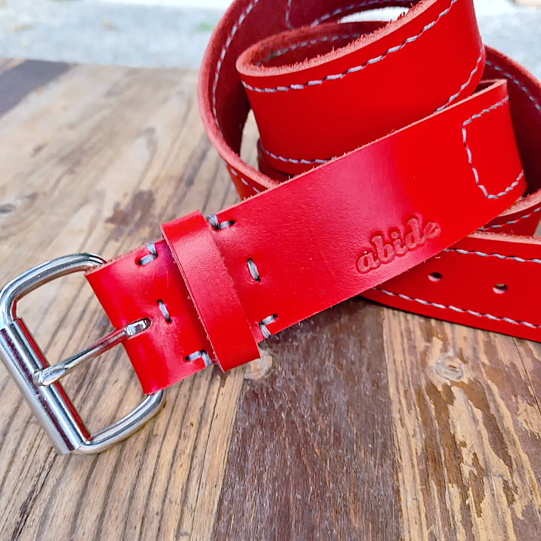 hand made leather belt