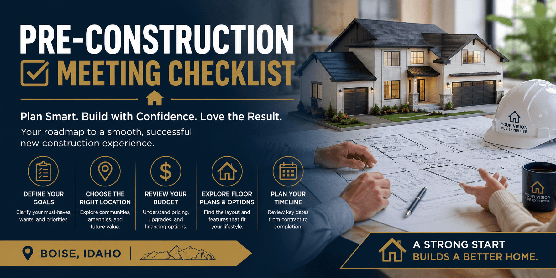Pre-construction meeting checklist for Boise-area new construction buyers