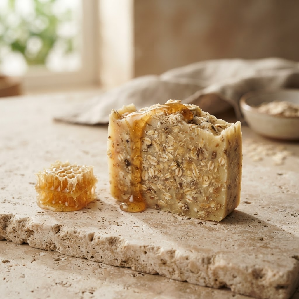 Honey oat soap bar