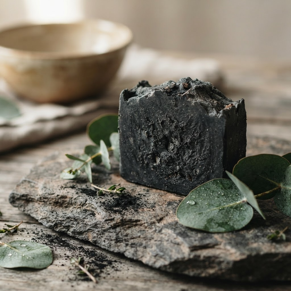 Charcoal soap bar