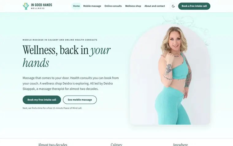 Home page of an Express site prototype