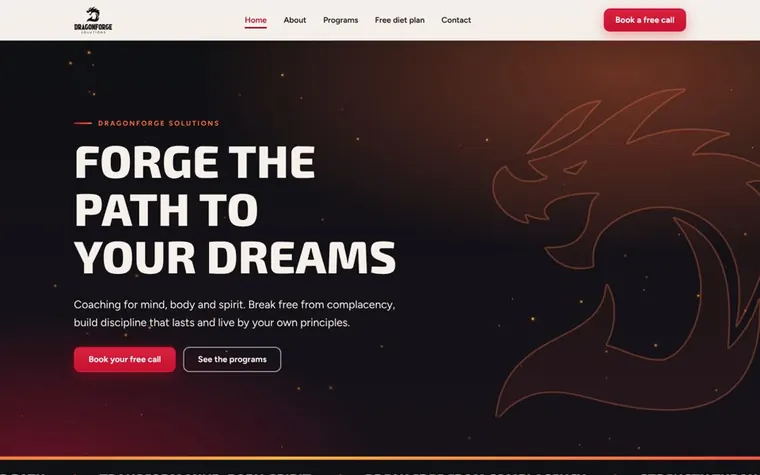 Home page of an Express site prototype