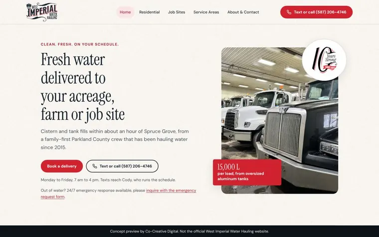 Home page of an Express site prototype