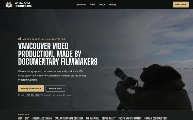 Home page of an Express site prototype