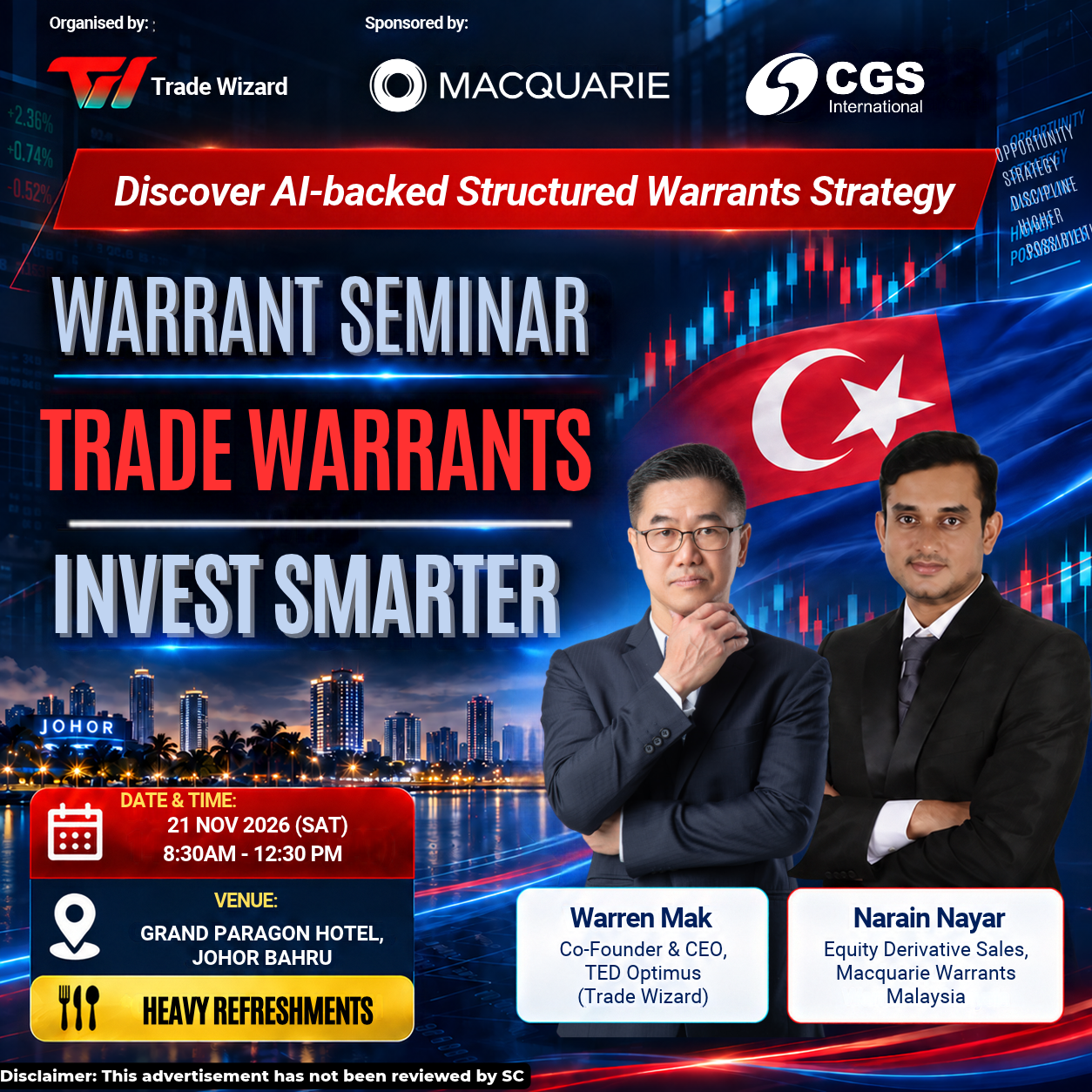 Macquarie Warrants X CGS International Securities Malaysia X TED Optimus Warrants Seminar — Seminar in Johor Bahru