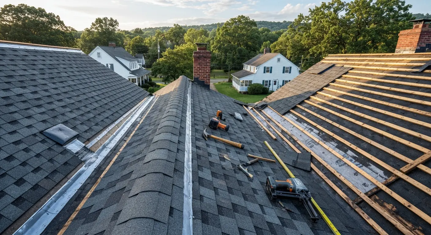 Storm damage roof repair