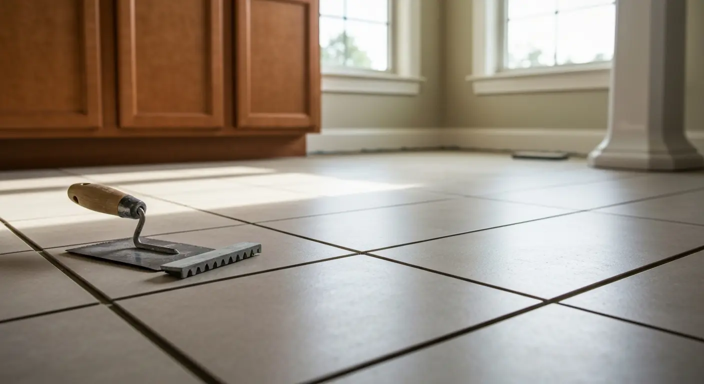 Tile flooring installation