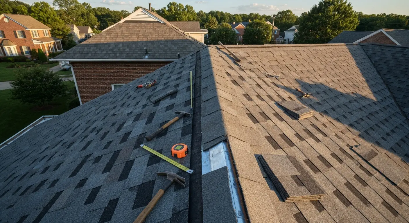 Roofing repair project