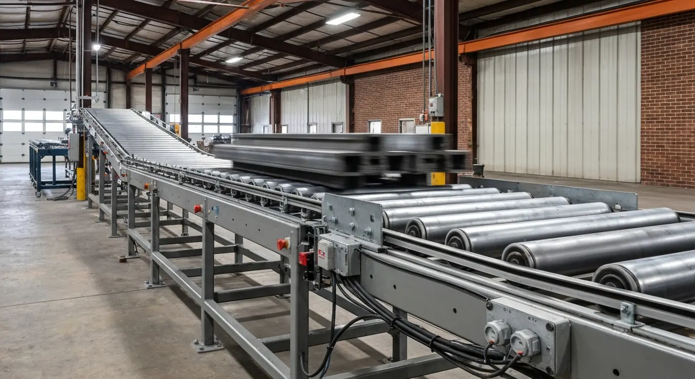 Roller conveyor installation