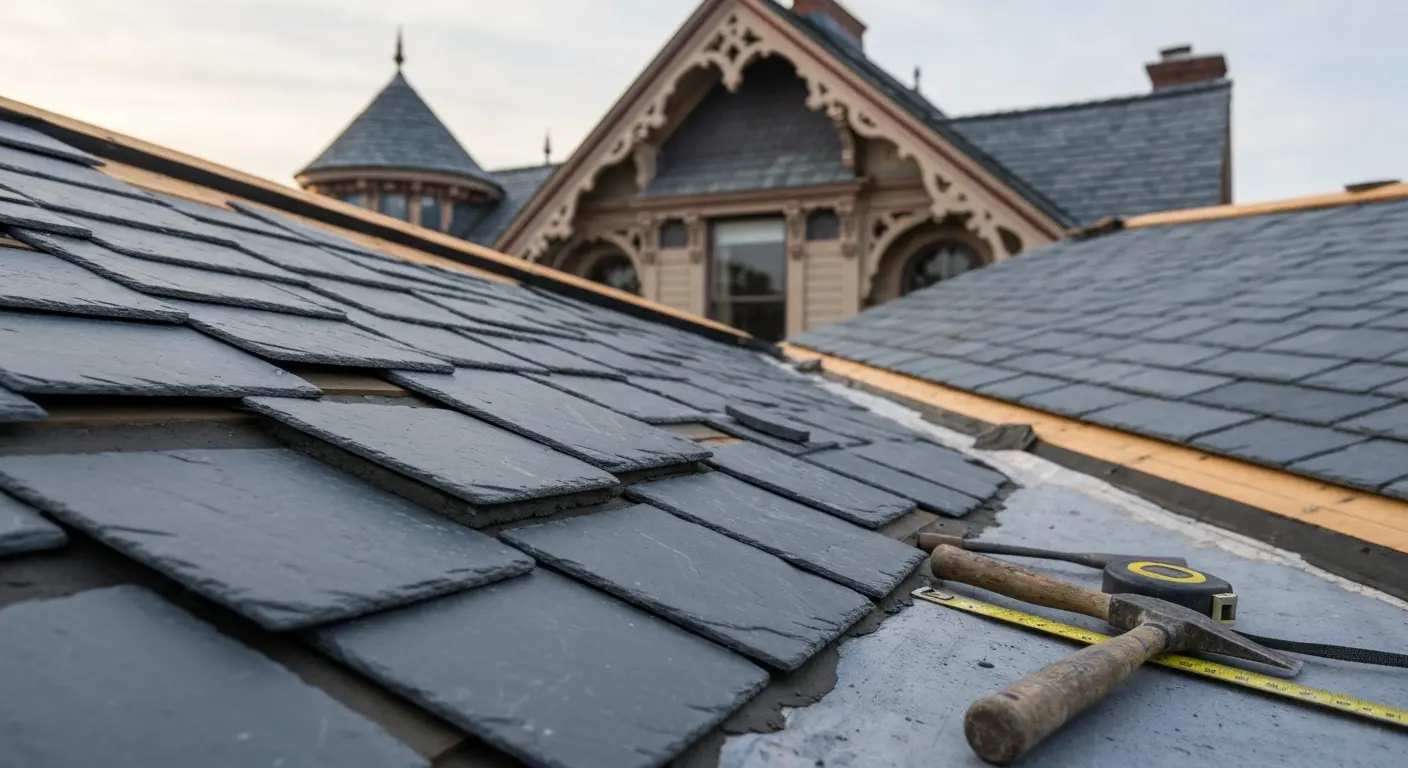 Slate roof restoration