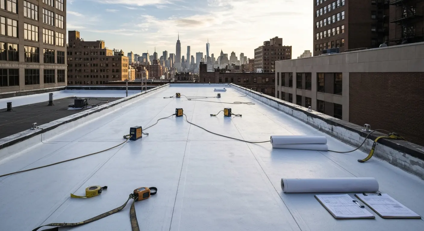 Commercial flat roof replacement