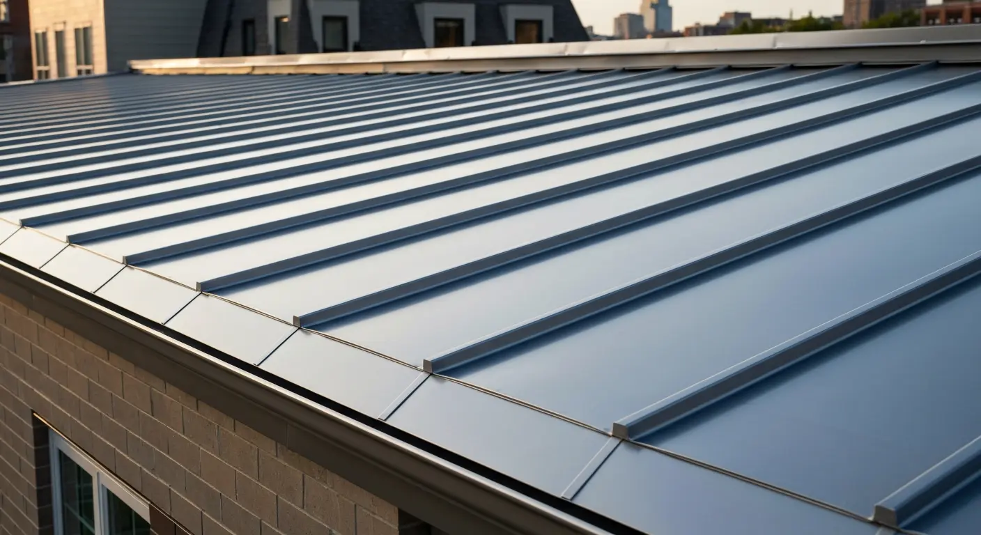 Metal roof standing seam detail