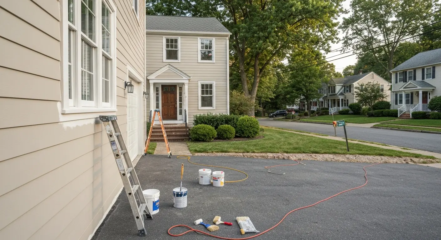 Exterior house painting project