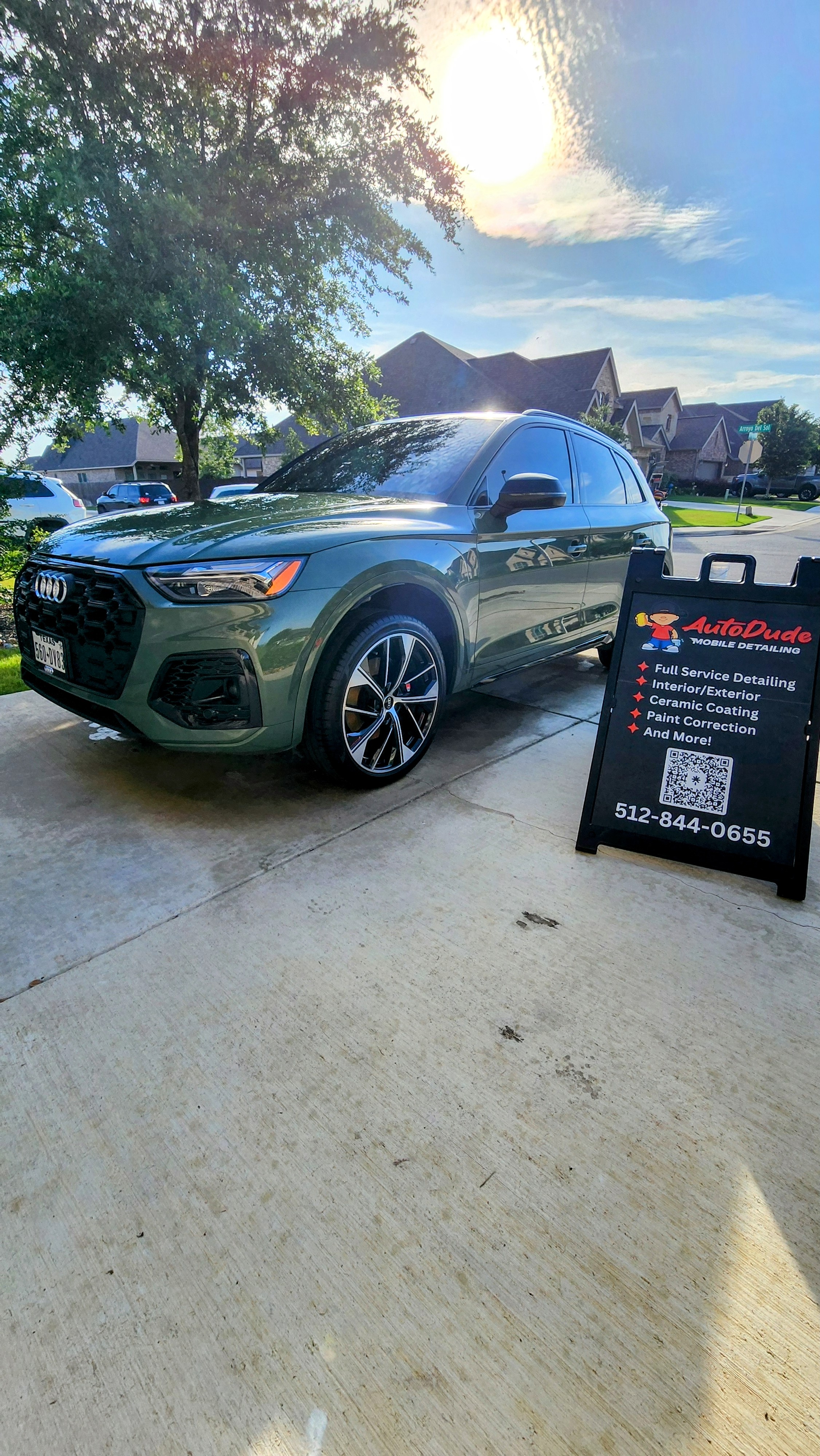 Ceramic coating gloss on a professionally detailed vehicle by Auto Dude