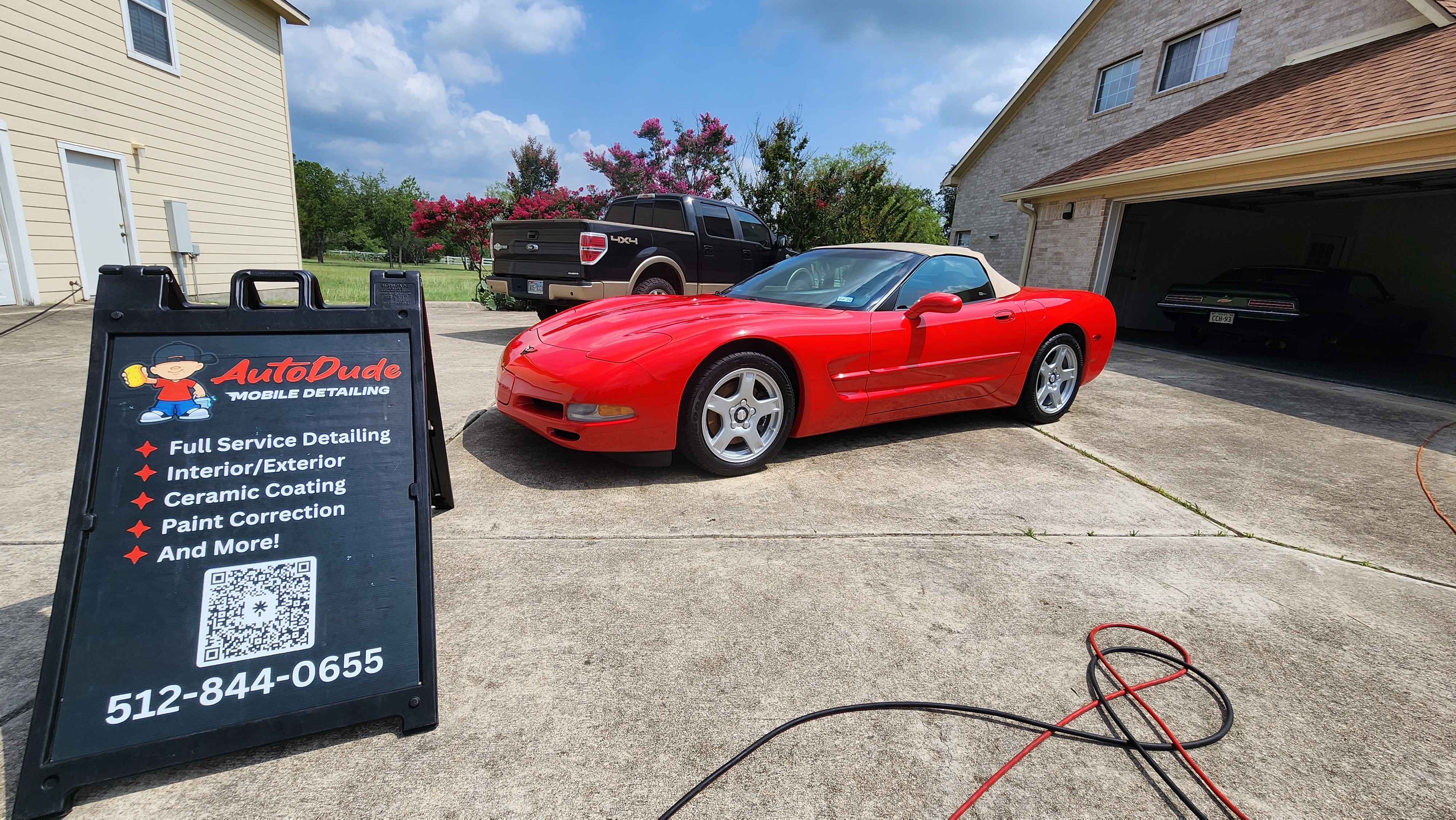 Glossy new vehicle ceramic coating result by Auto Dude Mobile Detailing in New Braunfels
