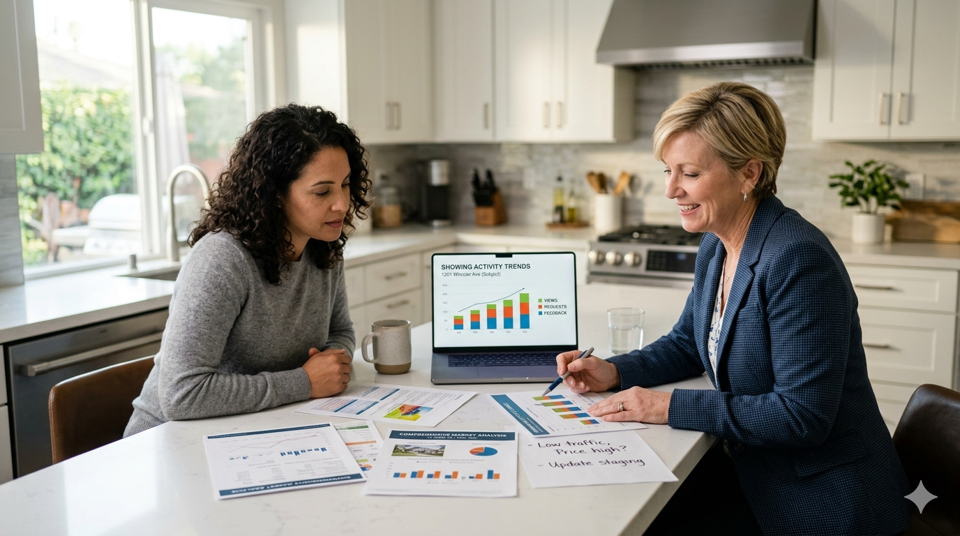 Probate sale graphic showing an heir reviewing legal documents and inherited home paperwork, with messaging about what beneficiaries need to know before selling a probate property.