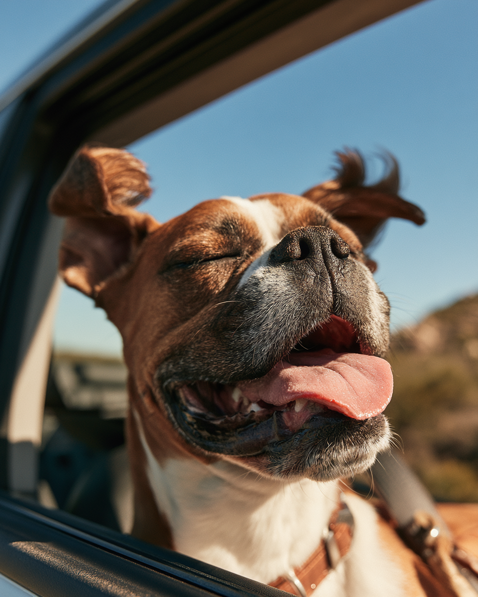 Boxer with owner