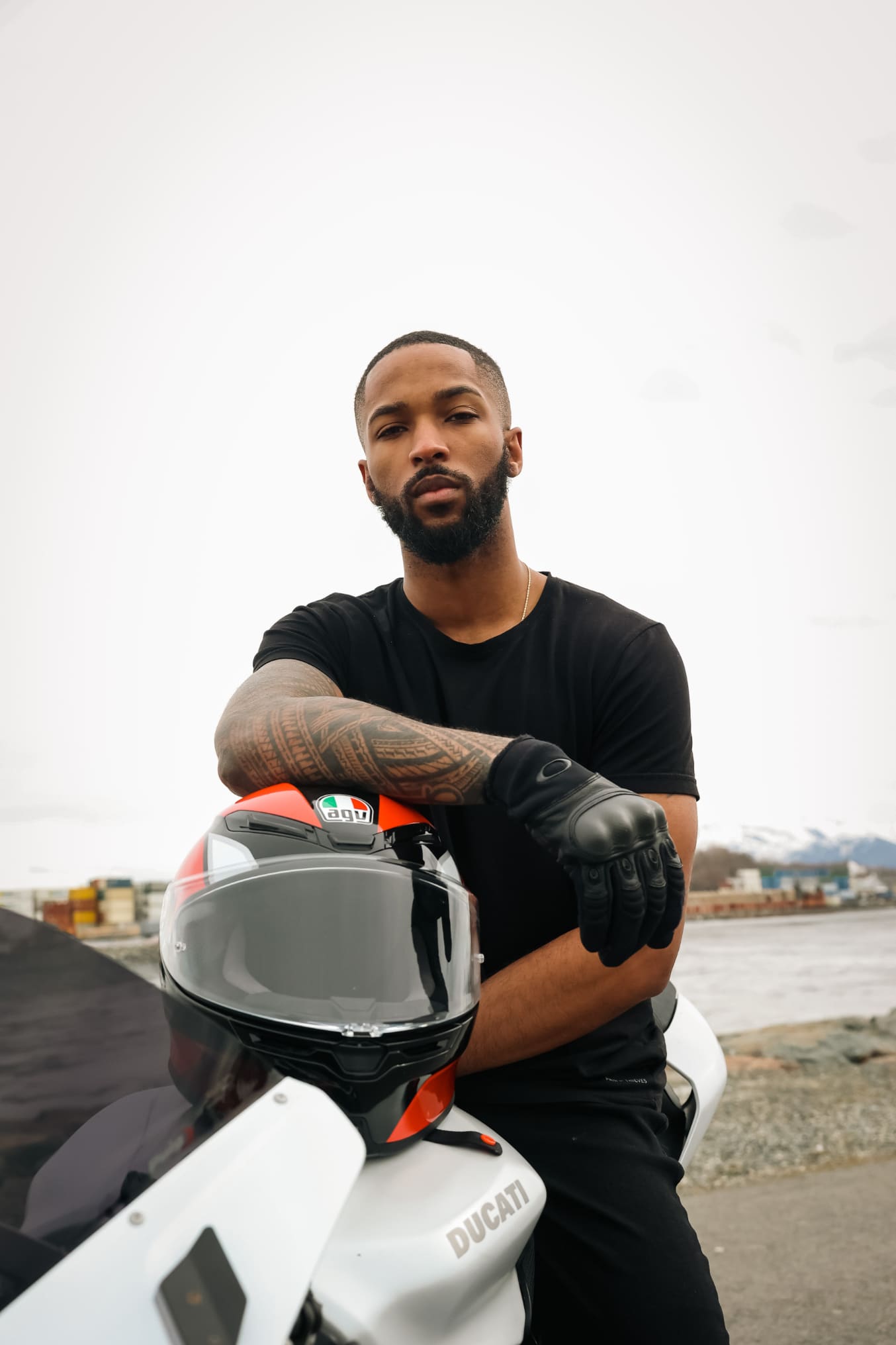 Jai'koa Parham on camera creative portrait, brand campaign photography