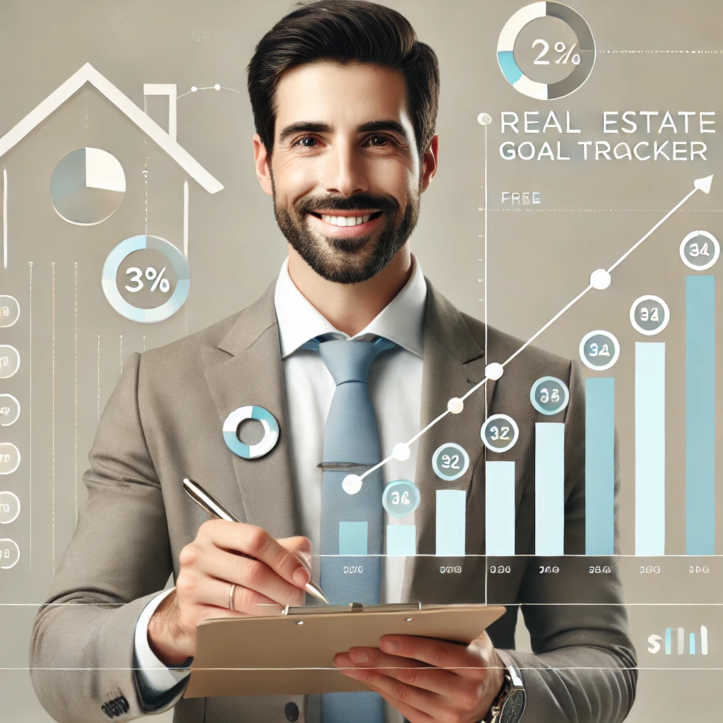 Download our free Goal Tracker designed for real estate agents. Set, track, and achieve your income and sales goals with this easy-to-use tool. Start today!