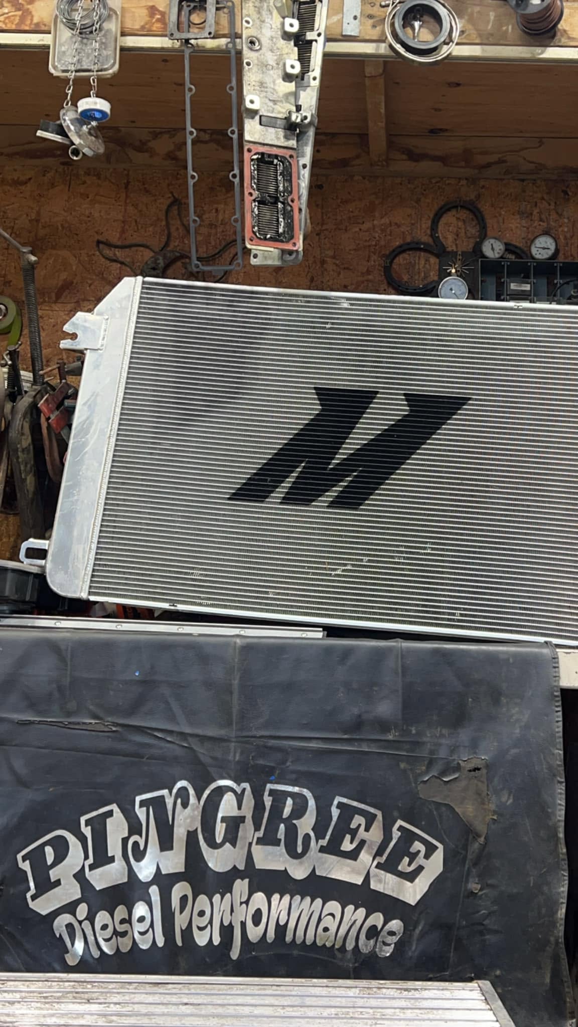 A cooling component photographed beside Pingree branding.