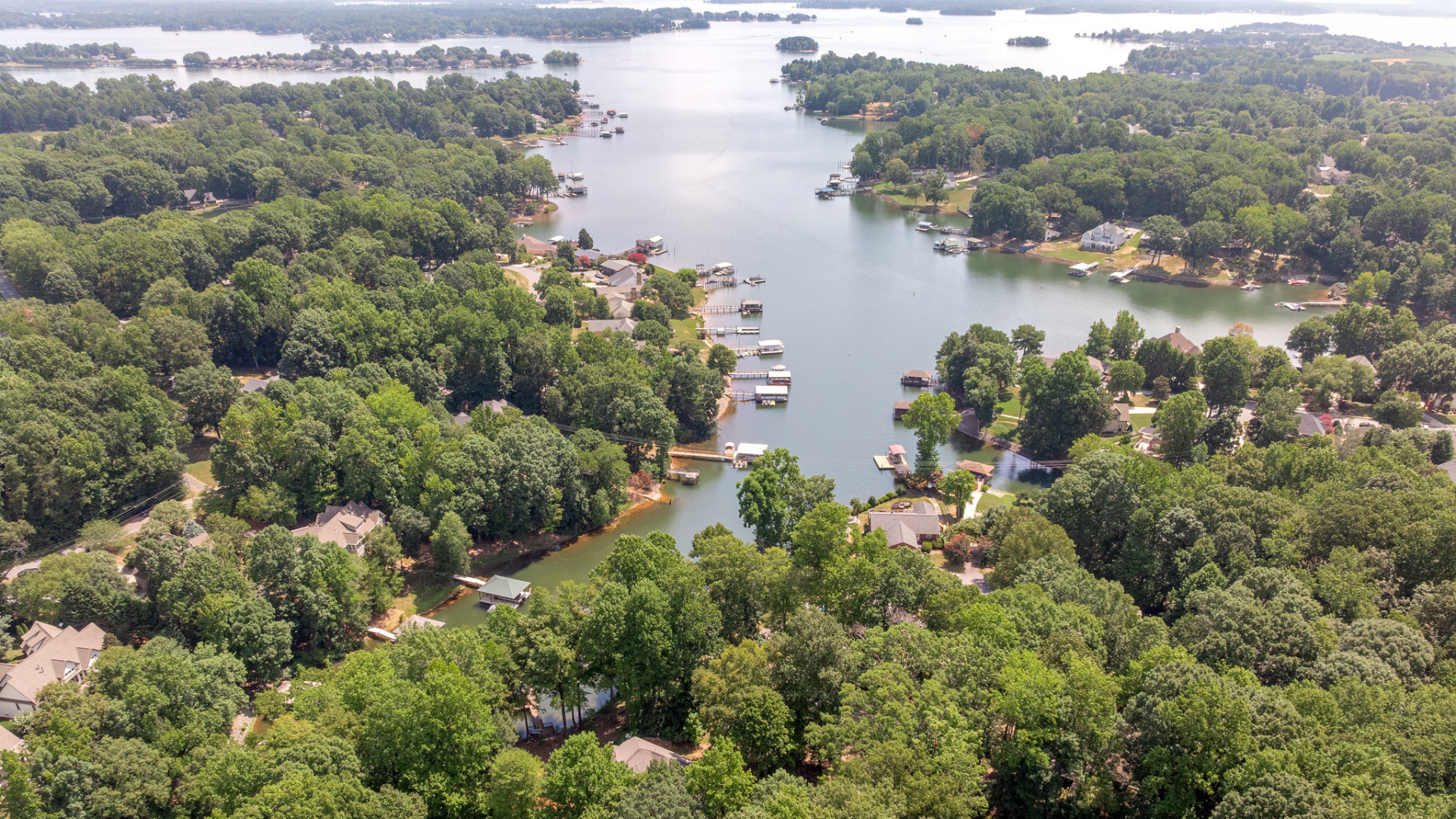 Luxury waterfront homes on the west side of Lake Norman in Denver, North Carolina. Luxury waterfront homes on the west side of Lake Norman in Denver, North Carolina.