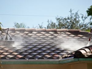 Power wash concrete in Gainesville