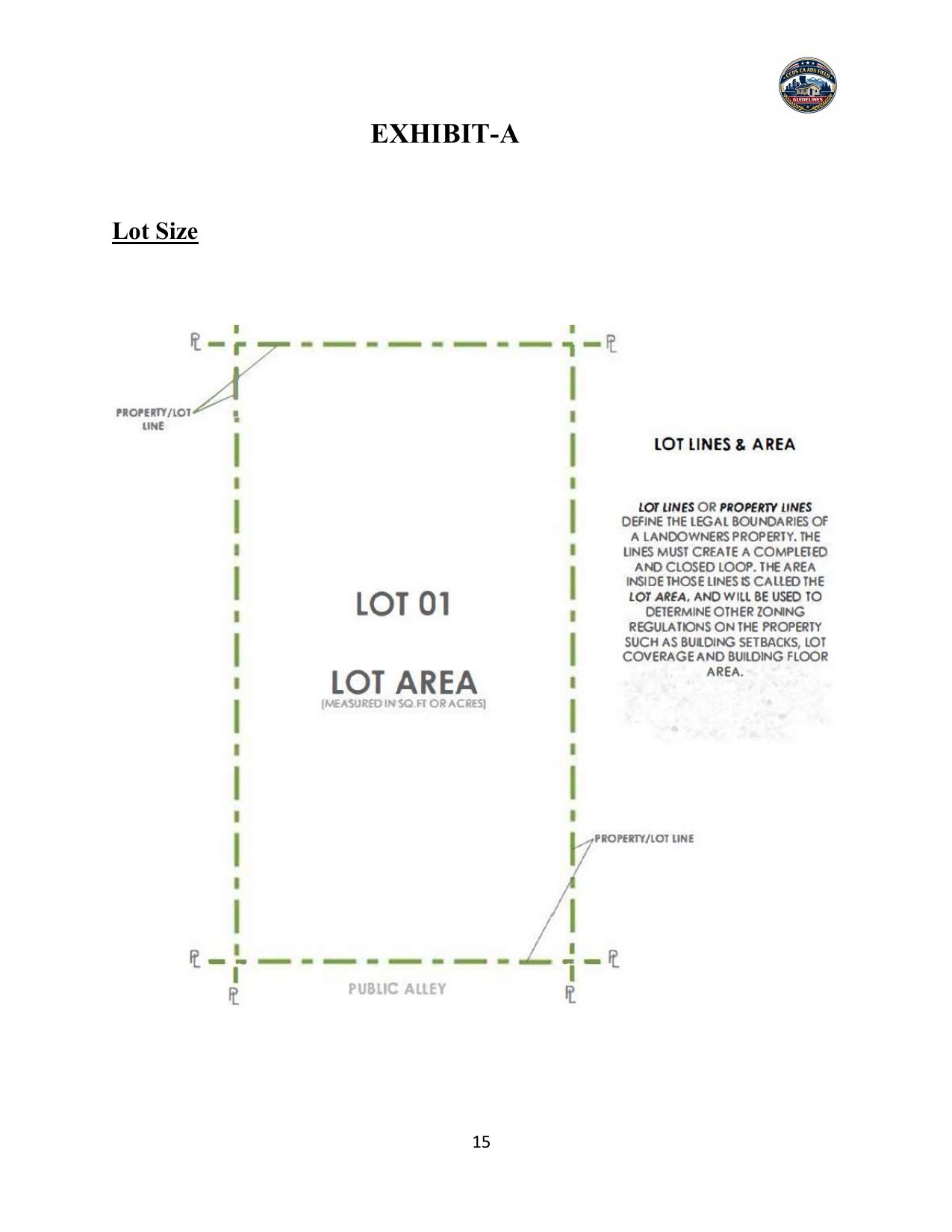 Diagram showing lot lines and property boundaries for ADU planning — lot size illustration