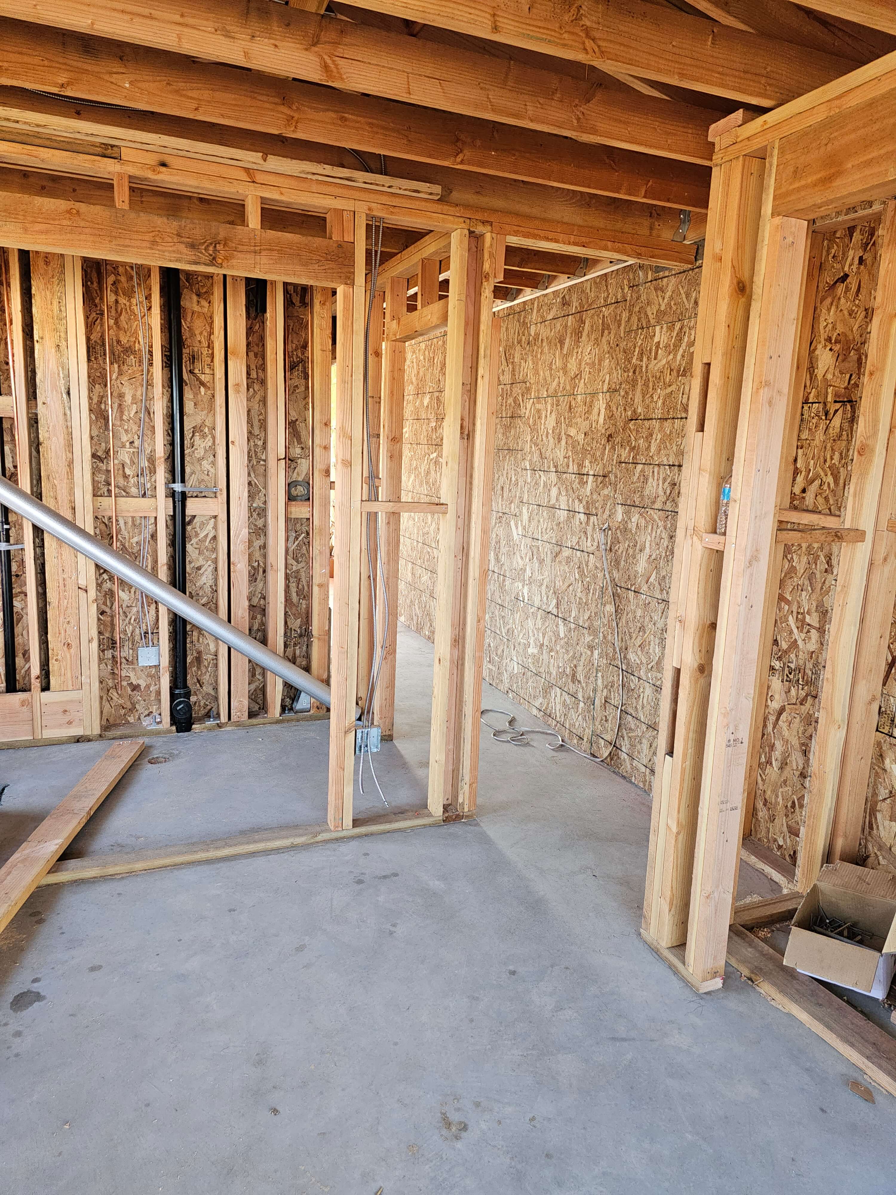 Ontario — ceiling joists with radiant barrier foil and conduit