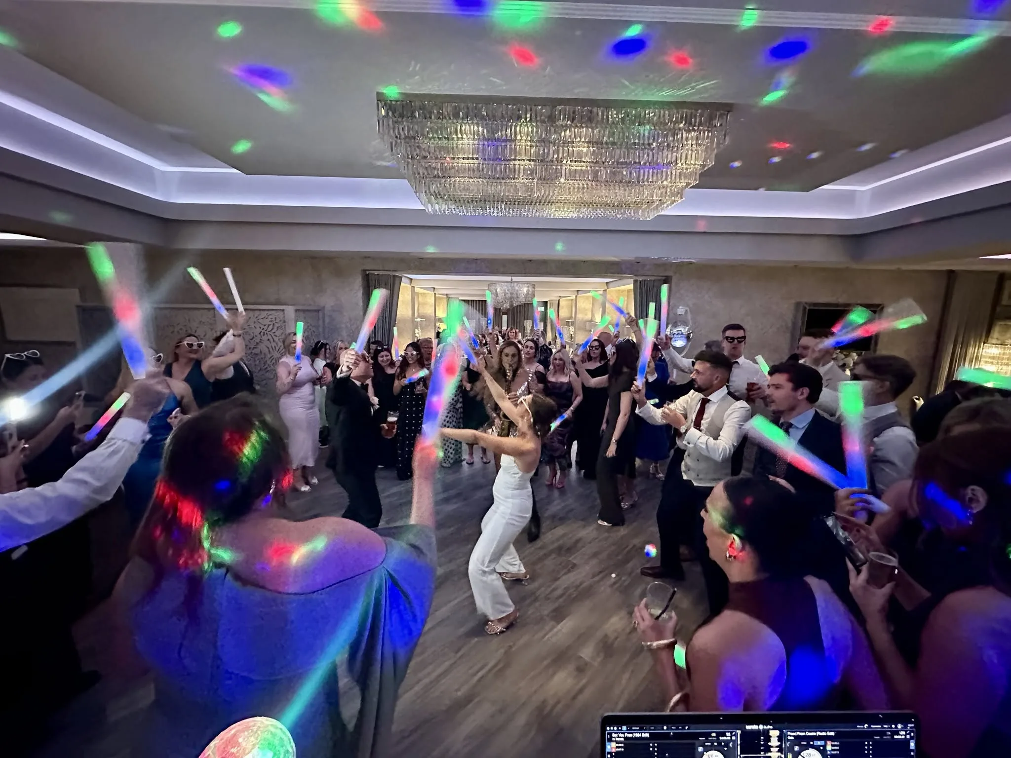 DJ and one live performer at a wedding