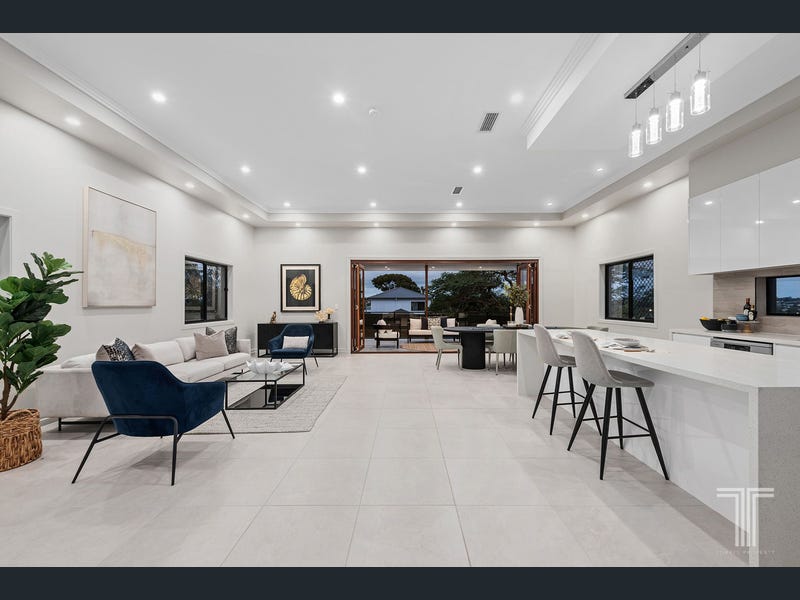 Open plan kitchen and living