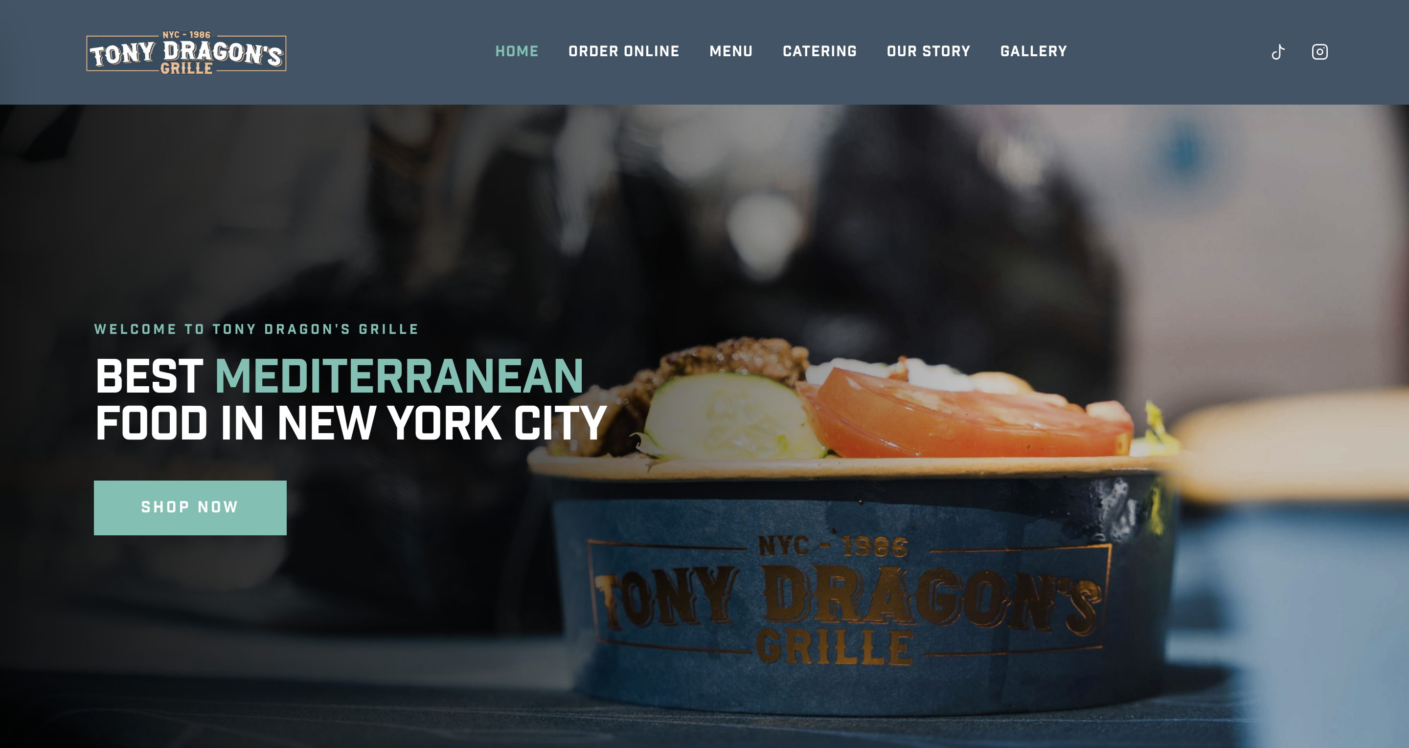 Tony Dragon's Grille Website Preview
