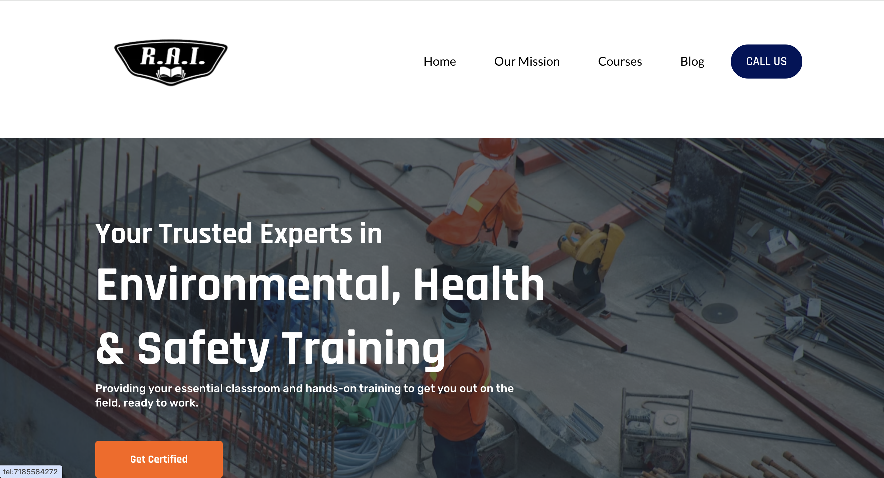 RAI Training Website Preview