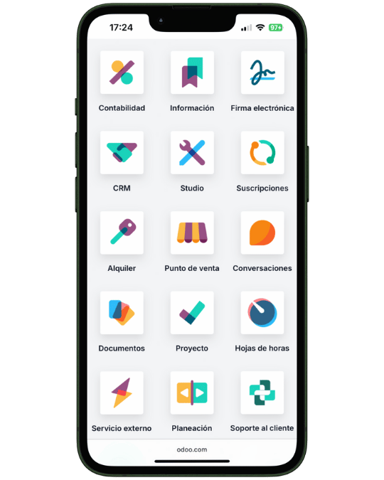 Odoo Mobile App Interface