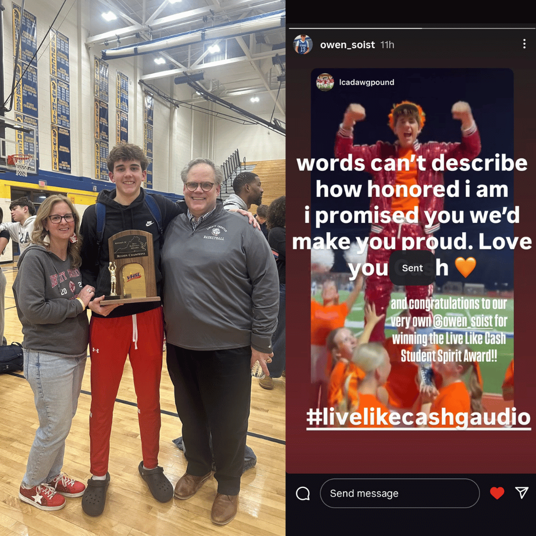 Owen Soistman - 2025 LCA Live Like Cash Student Spirit Award Winner
