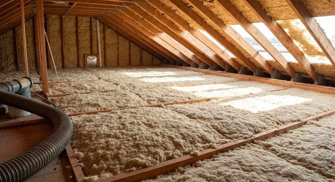 Blown-in insulation process