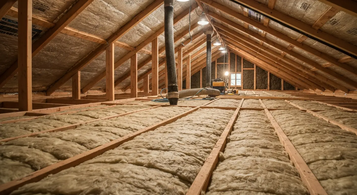 Attic insulation project