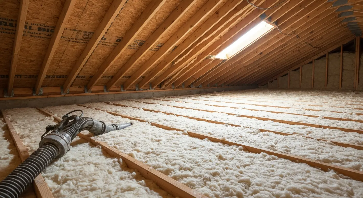 Blown-in insulation process