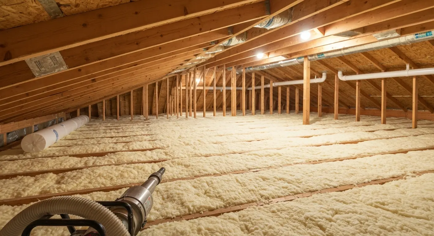 Blown-in insulation process