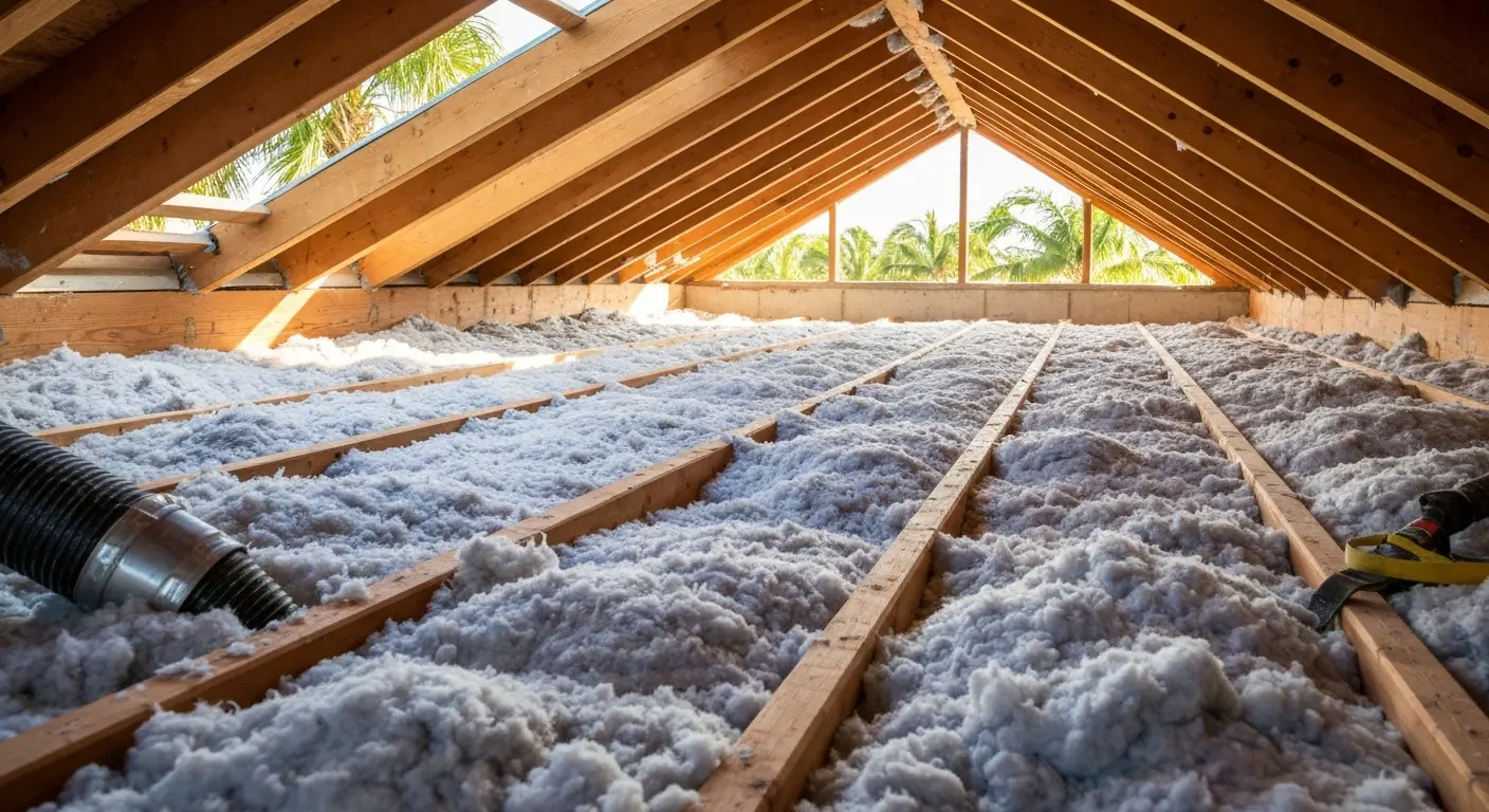 Blown-in insulation retrofit
