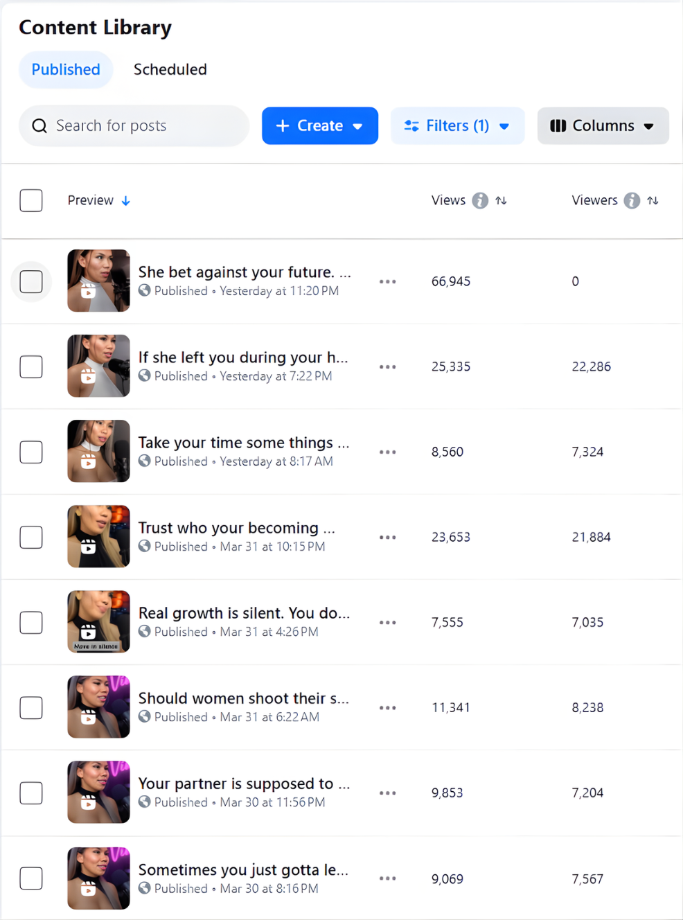 Content library proof screenshot